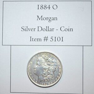 1884 O, Morgan Silver Dollar, # 5101